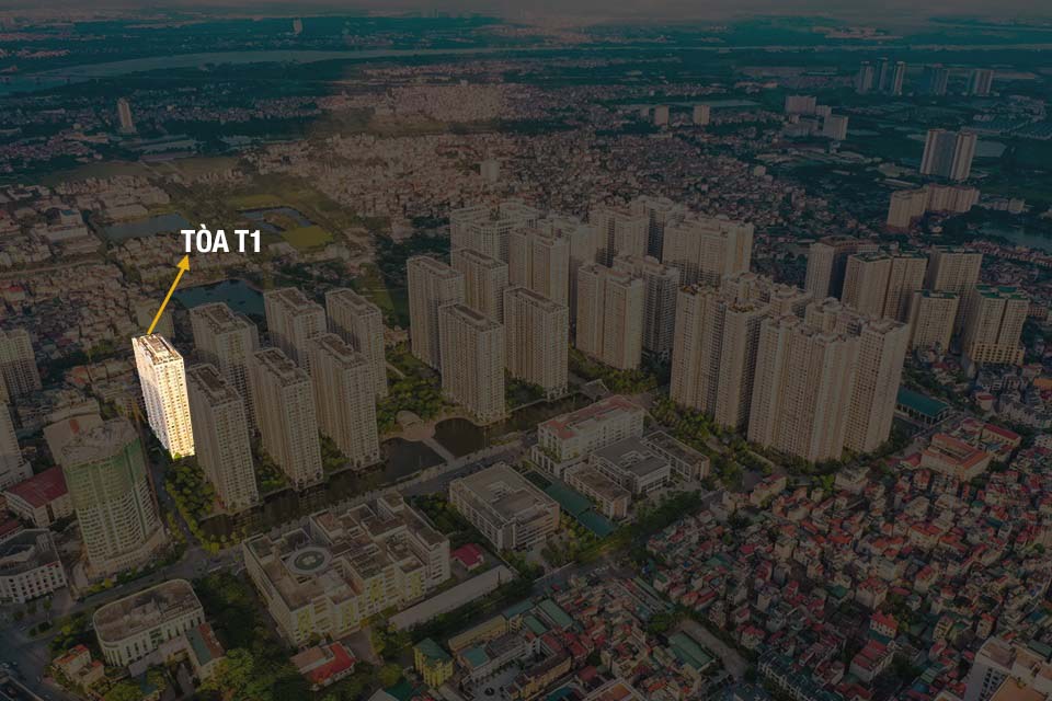 vị trí tòa t1 khu đô thị times city