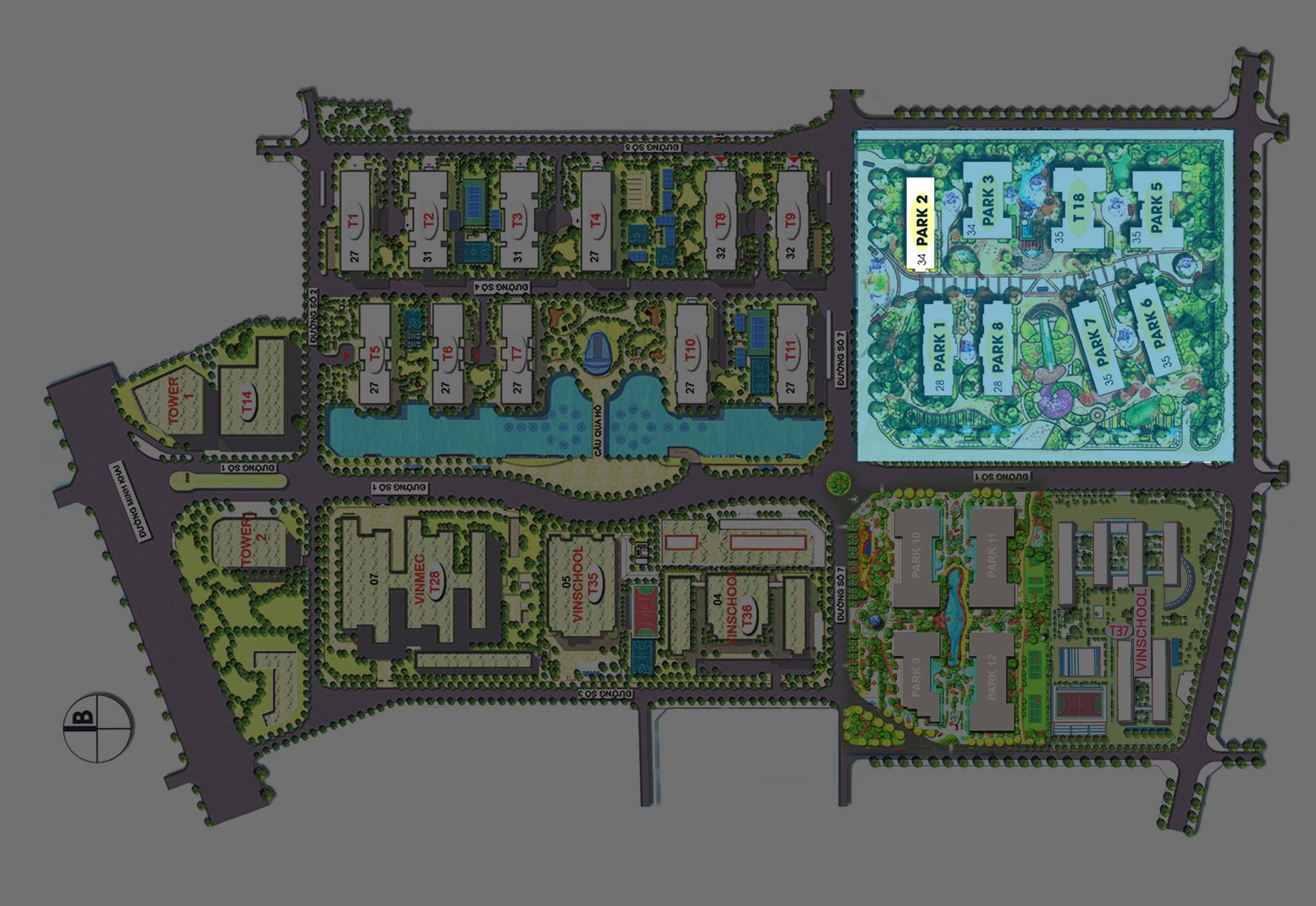 vị trí tòa park 2 times city